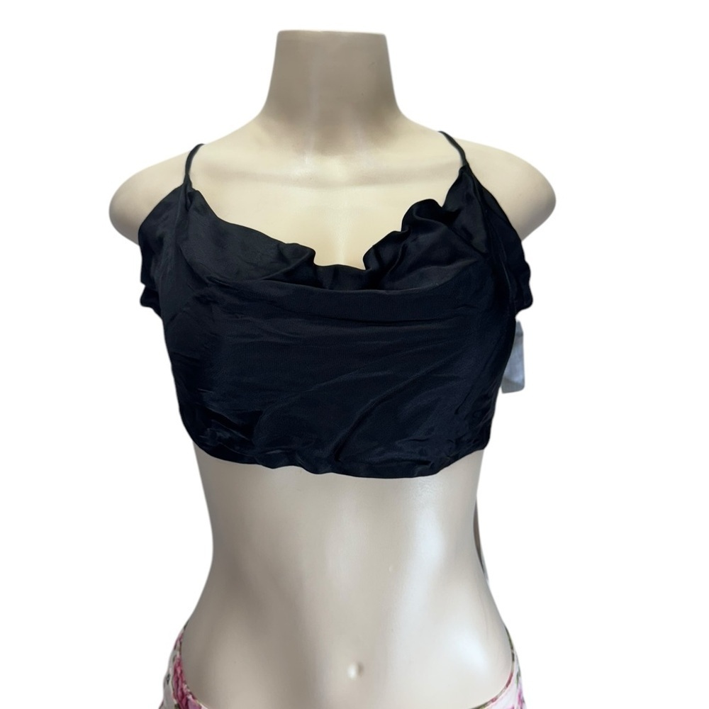 Zara . Black Crop Top